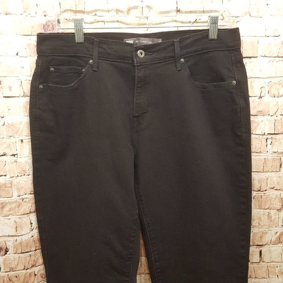 Levi's 505 Jeans Straight Leg BLACK Size 10 - Picture 3 of 16